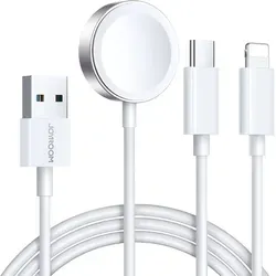 Joyroom S-iw008 3-in-1-kabel Magnetisches Ladegerät Usb-a – Kompatibel Mit Iphone - Usb-c 1,2m Weiß