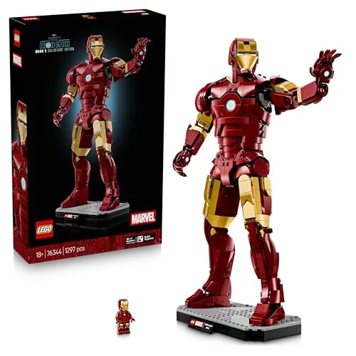 LEGO® Super Heroes 76344 Iron Man Mark 3 Sammleredition - LEGO Set Duell auf Mandalore, beeindruckendes Design und detailreiche Figuren, perfekt für Sammler und Fans ab 7 Jahren.