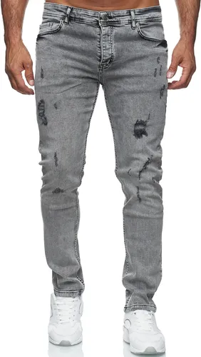 Reslad Jeans Herren Destroyed Slim Fit - Stilvolle Jeans für Männer - Moderne Herrenjeans im Slim Fit mit exklusiver Waschung und elastischem Bund. Ideal für einen lässigen Look. Hochwertige Verarbeitung und bequemer Stretch-Denim machen sie zum perfekten Begleiter.