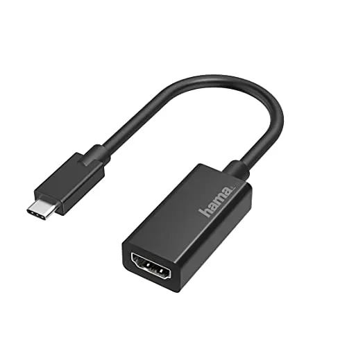 Hama USB C auf HDMI Adapter - 4K Ultra HD 30 Hz, mühelose Verbindung für Laptop, MacBook und Monitor