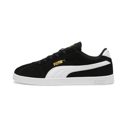 PUMA Unisex Club II Sneaker, Black White Gold, 47 EU - Damen-Sneaker im modernen Terrace Style mit recyceltem Obermaterial und SOFTFOAM Plus Innensohle für optimalen Komfort und Dämpfung.