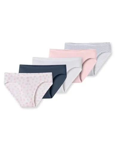 Schiesser Mädchen 5 Pack Slips - Bio Baumwolle für höchsten Tragekomfort - Unterhosen für Mädchen aus 95/5 Organic Bio Baumwolle mit Softbund und weichen Beinausschnitten für optimalen Komfort und Bewegungsfreiheit.