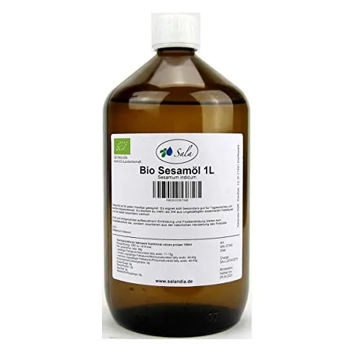 Sala Sesamöl kaltgepresst bio 1 L 1000 ml Glasflasche
