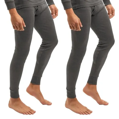 Celodoro Herren Ski- und Thermounterhose Light - 2er Pack Anthrazit XXL - Unterteile für Herren: Leichte Thermo-Unterhosen im 2er Pack, ideal für kalte Tage. Hautsympathischer Materialmix mit hohem Baumwollanteil sorgt für optimalen Kälteschutz und Atmungsaktivität.