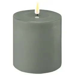 Stumpenkerze LED salbei 10 x 10cm in grün von Deluxe Homeart
