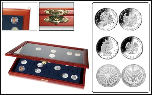 Münzen-Vitrine für 35 St. 10-Euro-Münzen