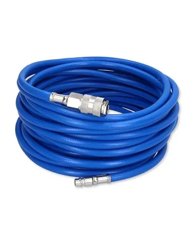 BRILLIANT TOOLS Druckluftschlauch 10m BT160005 Ø 6mm I 10 Meter langer, knickfester PU-Luftschlauch Druckluft mit Schnellkupplungen I 1-15 bar