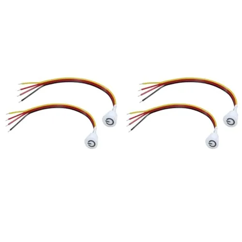 Tumintu 4 Stück Touch Dimmer Schalter DC3,7 V 5 V 12 V Stufenloser Dimmschaltersensor für LED Licht, Wohnmobil, Schrank, Kleiderschrank und Streifen