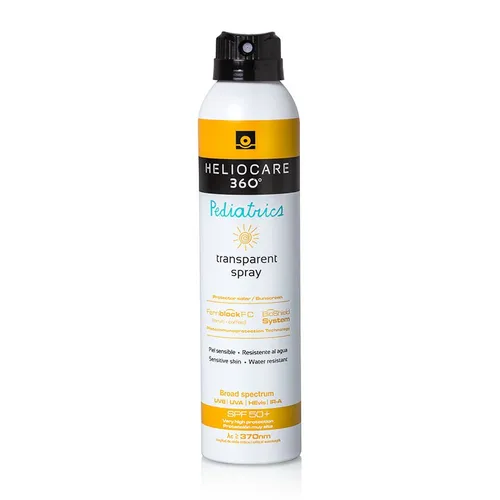 Heliocare 360° Pediatrics Transparent Spray SPF 50+, 200 ml - Sonnenpflege für Kinder mit hohem Schutzfaktor, ideal für empfindliche Haut. Schützt zuverlässig vor Sonnenbrand und Hautirritationen.