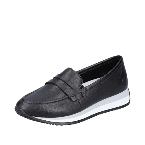 Remonte Damen D0H04 Slipper - Leichte, bequeme Schuhe in Nero Schwarz - Slipper & Mokassins für Damen mit herausnehmbarer gepolsterter Einlegesohle und atmungsaktivem Textilfutter, ideal für den ganzen Tag.