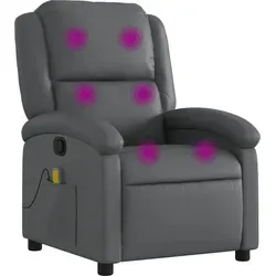 Maison Exclusive Massagesessel Relaxsessel Grau Kunstleder