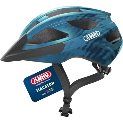 Abus MACATOR Rennrad-Helm steel blue S (51-55 cm) - Fahrradhelme mit optimaler Belüftung und leichtem Design, ideal für sportliche Fahrer, die Wert auf Sicherheit und Stil legen.