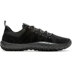 Merrell Herren Wrapt Black Sneaker, Schwarz, 43 EU - Laufschuhe mit zweifarbigen Schnürsenkeln für einen klassischen Look, optimalen Tragekomfort und durchgehender Zunge gegen Schmutz.