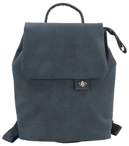 JENNIFER JONES Damen Daypack - Modischer Cityrucksack (Navy Blau) - Damen-Rucksackhandtaschen mit gepolstertem Tabletfach, ideal für Freizeit und Reisen. Langlebiges, wasserabweisendes Kunstleder und stufenlos verstellbare Tragegurte sorgen für Komfort und Stil.