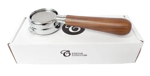 Bodenloser Siebträger für ASTORIA 58mm Espresso Walnussgriff 21g Sieb 3 Tassen