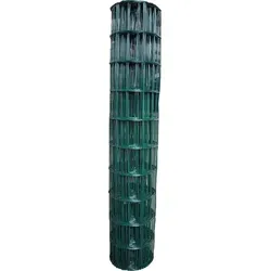 Maschendrahtzaun 100x75 mm, 1,00 x 25 m - Grün - Vielseitiger Maschendrahtzaun (1m x 25m) aus verzinktem Eisendraht, ideal zur Einfriedung von Gärten und Spielplätzen. Langlebig und einfach zu installieren, bietet er eine kostengünstige Zaunlösung.