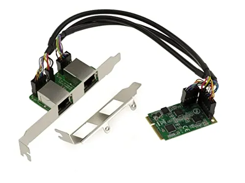 KALEA-INFORMATIQUE Mini PCIe MiniPCIe Karte 2 Ports 2.5 Gigabit RJ45 LAN ethernet 10 100 1000 1G 2.5G. DUAL Chipsatz Realtek RTL8125.