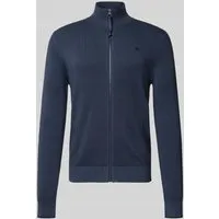 LERROS Melange-Strickjacke für Herren - Herren Strickjacke aus 100% Baumwolle in klassischem Navy, sportliche Melange-Optik und bequemer Stehkragen für den perfekten Alltagslook.