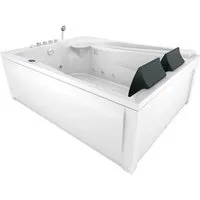 AcquaVapore Whirlpool Pool Badewanne Wanne W12HZ-A 135x180 Farblicht Ring-Zirk