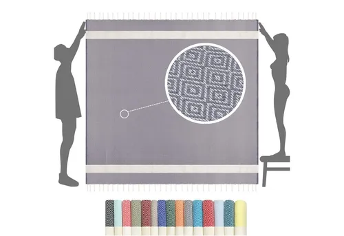 furora HOLIDAY Strandtuch XXL 200x200 cm in grau von furora HOLIDAY