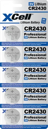 XCELL CR2430 5X - Lithium-Knopfzelle CR2430, 5er Blister