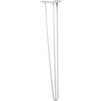 Wagner Möbelbein Hairpin 710 mm Light Grey - Möbelbeine im Midcentury Style, pulverbeschichteter Stahl für stilvolle Beistelltische, Kommoden und mehr. Einfache Montage dank integrierter Anschraubplatte.