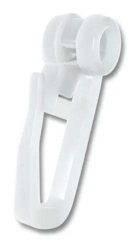 Gardinenrollen Gardinenröllchen Gardinenhaken, für Gardinenschienen- und stangen mit Innenlauf, mit verschließbaren Faltenlegehaken, 8 mm Durchmesser (300 Stück)