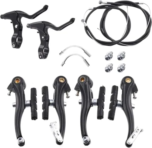 tintoke Fahrrad Bremse V Brake Set,Vorne Hinten V Brake,Aluminium Fahrrad Bremsen Set,Komplettes Fahrrad Bremsen Set, Fahrrad V Bremse Set, für Mountain,Rennrad,Faltrad,Hybridfahrrad