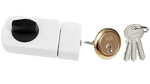Kastenschloss mit Zylinder verschiedendschliessend (Weiss 50 Vs.)
