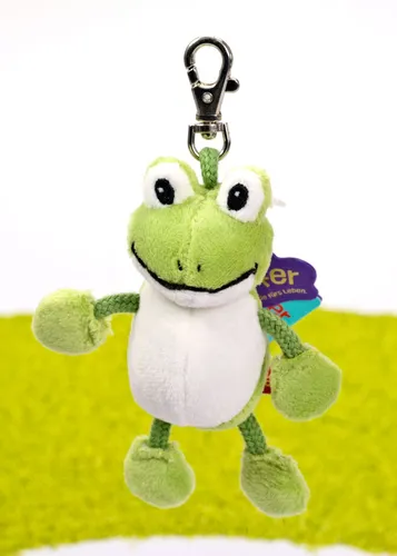 Schaffer Schlüsselanhänger Karabinerhaken Frosch Quark 9 cm