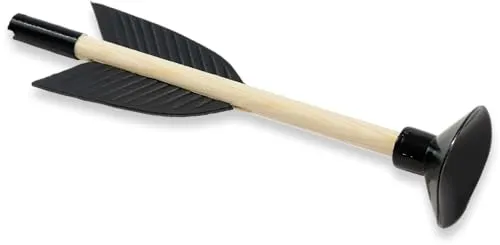 BestSaller 1269 Bolzen Pfeil mit Saugnapf, 14 cm, einzeln für Armbrust 1268, schwarz/Natur (1 Stück)