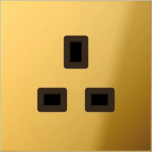 Jung GO 3521 Steckdose IP2X Abdeckung Gold in gold von Jung Steckdose Steckdosen Abdeckung