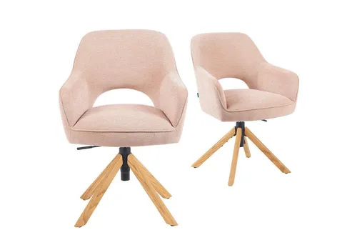 DUBI Möbel Drehstuhl Mika-Amia 2er-Set in pink von DUBI Möbel