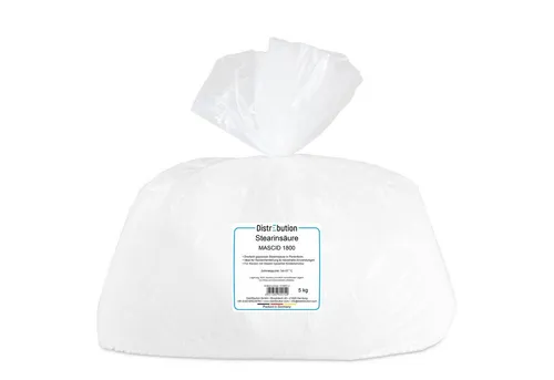 DistrEbution Stumpenkerze Stearin Kerzenwachs Perlen für Kerzenherstellung - 5 kg hochwertige Stearinsäure für die individuelle Kerzenproduktion. Ideal für kreative Projekte und sorgt für eine gleichmäßige Brenndauer. Vegan und umweltfreundlich! Perfekt für Kunst- & Bastelmaterialien.