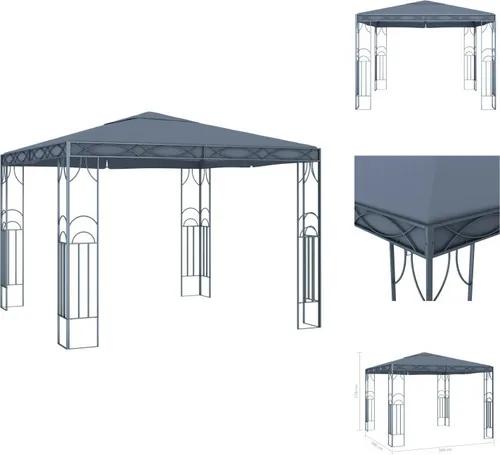 VidaXL Pavillon 300 x 300 cm Anthrazit – Wetterfester Gartenpavillon aus Stahl
