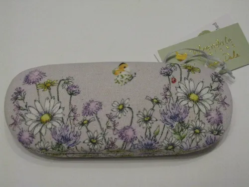 Wrendale Brillenetui Motiv  Blumenwiese mit Biene und Schmetterling