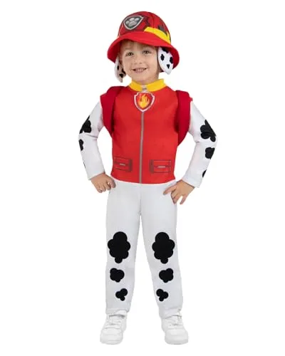 Offizielles Marshall Paw Patrol Kostüm für Jungen in rot von Funidelia