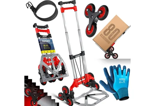 MASKO Klappbare Stufen-Sackkarre 80 kg Tragkraft