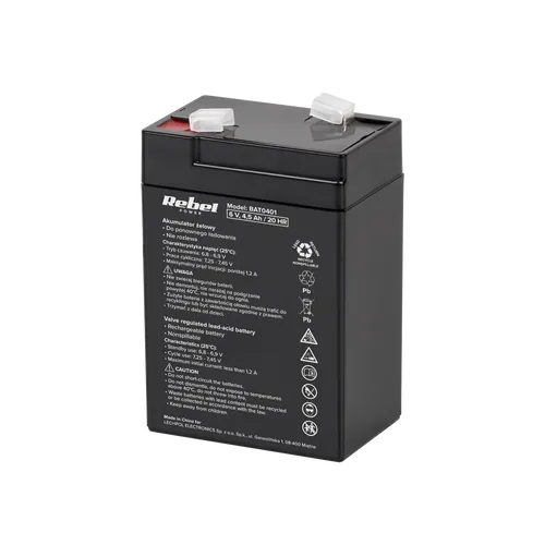 Gel-Batterie 6 V / 4,5 Ah von LECHPOL - Hochleistungs-Gel-Batterie mit 4,5 Ah, ideal für zuverlässige Energieversorgung in verschiedenen Anwendungen.