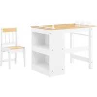 SoBuy Kindersitzgruppe KMB60 - Multifunktions Möbelset für Kinder - Sitzgarnituren für Kinder, idealer Maltisch mit stabiler Tisch-Stuhl-Kombination, in mehreren Farben erhältlich und bis 75kg belastbar.