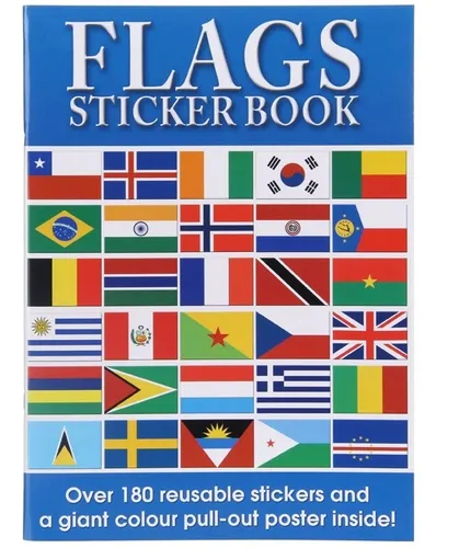 Flaggen Of The World Land Flagge Buch Kinder Sticker Aktivität & Farbe Plakat