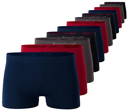 Vincent Creation® Boxershorts 12er Pack - Weiche Microfaser-Qualität - Boxer anliegend, 12er Pack aus nahtloser Microfaser für optimalen Tragekomfort und perfekte Passform.