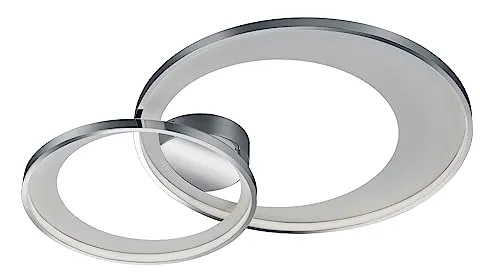 TRIO Leuchten LED Deckenleuchte Groovy - Moderne Deckenlampe mit Dimmfunktion und 3 Helligkeitsstufen, ideal für stimmungsvolles Licht in jedem Raum. Energieeffiziente 37W LED, warmweißes Licht bei 3000K.