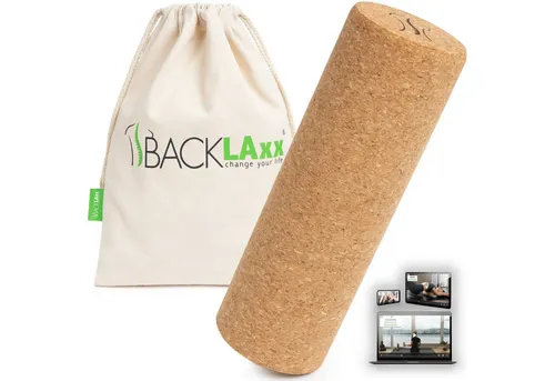 BACKLAXX ® Faszienrolle Set aus Kork – Schmerztherapie für Rücken und Nacken - Faszienrollen Set aus 100% natürlichem Kork, schadstofffrei und antibakteriell. Inklusive Anwendungsvideos zur effektiven Selbstmassage und Linderung von Verspannungen jederzeit und überall.