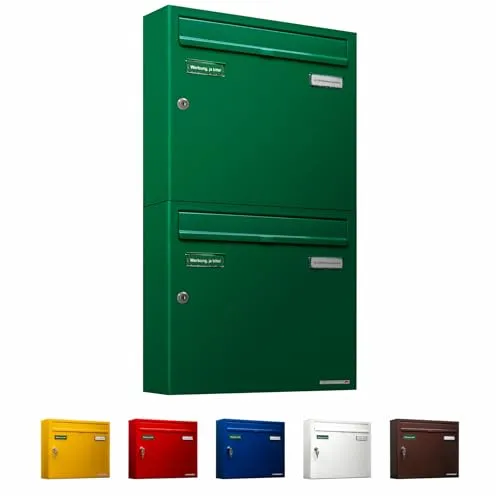 Briefkästen Grün von AL Briefkastensysteme