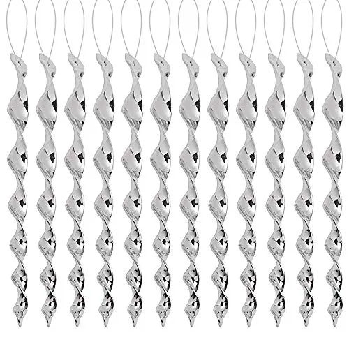 Vogelabwehr Windspiel zur Specht Abwehr, 12er Set reflektierende Windspiralen für Balkon und Garten