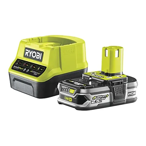 Ryobi Akku-Starterset (18 V) – Ideales Ladegerät für Ihre Werkzeuge - Ladegerät für Ryobi 18 V Akkus, sorgt für schnelle Ladezeiten und maximale Leistung Ihrer Werkzeuge.
