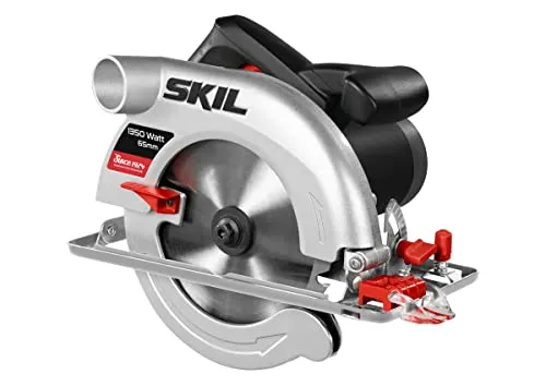 Skil Handkreissäge 5765 AA - 1.350W, 65mm Schnitttiefe - Sägen: Leistungsstarke Handkreissäge mit 1.350W Motor für präzise Schnitte bis 65mm. Einfacher Sägeblattwechsel dank Spindelarretierung.