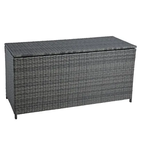 ESTEXO Polyrattan Auflagenbox - Stilvolle Kissenbox für Garten - Moderne Polyrattan Auflagenbox, ideal für Garten und Terrasse. Mit Gasdruckfeder für sanftes Öffnen und viel Stauraum für Kissen und Decken.