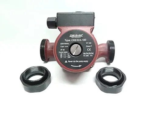 CHM GmbH® Umwälzpumpe 32-40/180 - Wärmepumpe mit max. Förderhöhe von 4 m und 52 L/min Fördermenge. Hochwertiges Keramiklager und manuelle 3-Stufen-Drehzahlschaltung für individuelle Effizienz.